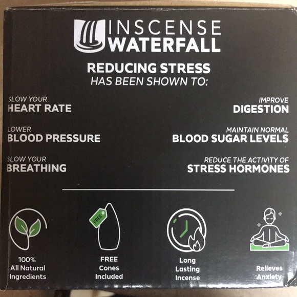 Incense Waterfall (w/300 incense cones) - shown to reduce stress! - Picture 2 of 4
